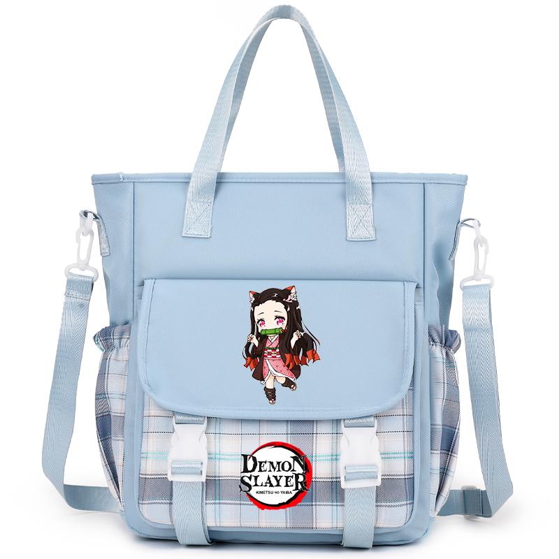Demon Slayer Tote Bag Crossbody Bag Carrying Bag Shoulder Bag for Teenager Girl Boy Back To School Bag Men Women Leisure Travel Bag Mochila
