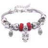 Adjustable Crystal Butterfly Beaded Bracelet - European & American Style Jewelry for Women