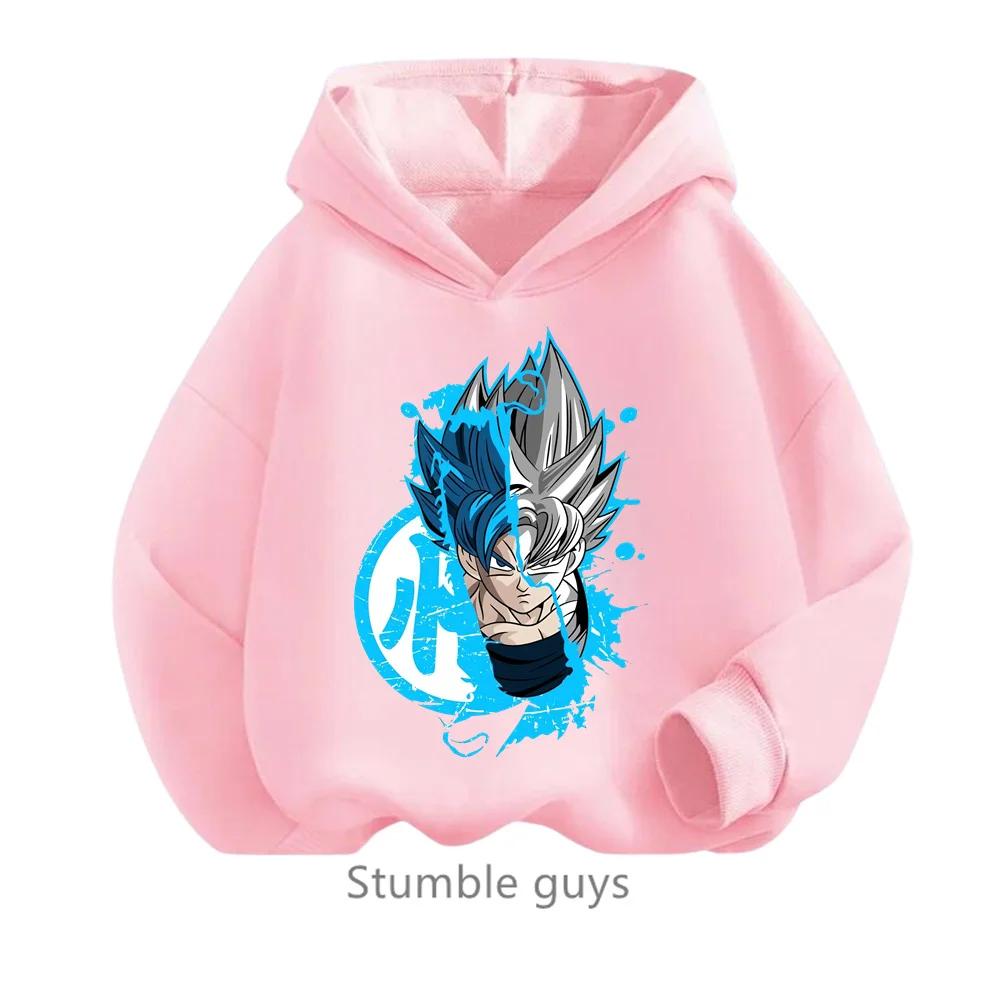 Kids Clothes Boys Dragon Ball Z Hoodie Spring and Autumn Clothes Children's Sweatshirt Cartoon Long Sleeve Hooded Sweatshirt