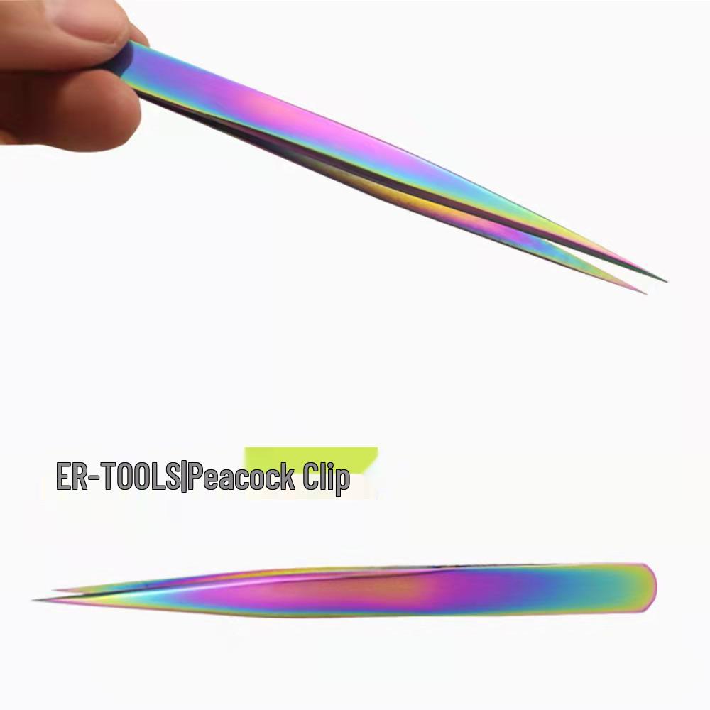 Golden Feather Precision Eyelash Extension Tweezers Set