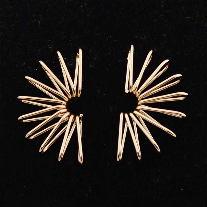 Преувеличенные Неправильные Веерные Каплевидные Серьги-Гвоздики Формы С для Женщин Brincos Простые Вечерние Полые Геометрические Украшения Оптом