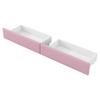 Divano Letto Imbottito 90x200 con Porte USB e Striscia LED, con Scrivania e 2 Cassetti, Rosa