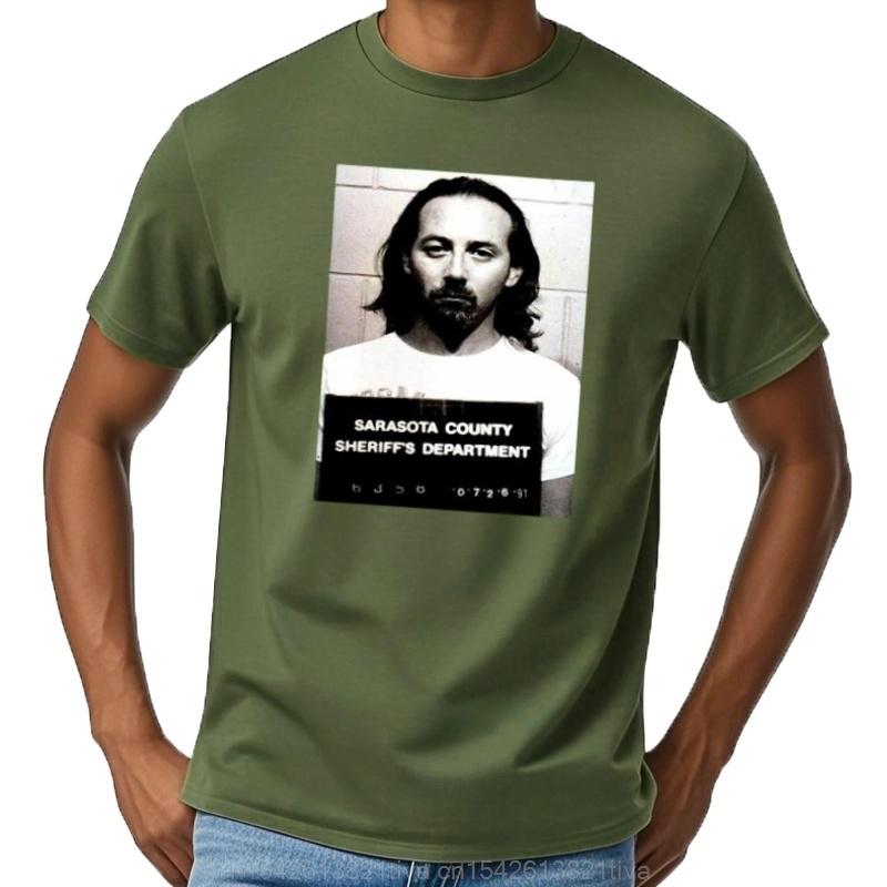 Pee Wee Herman Mugshot 1991tshirtmäNner Weiß 2022 Mode Baumwolle Slim Fit Topshirts FüR MäNner Individuell Bedruckte Hemden