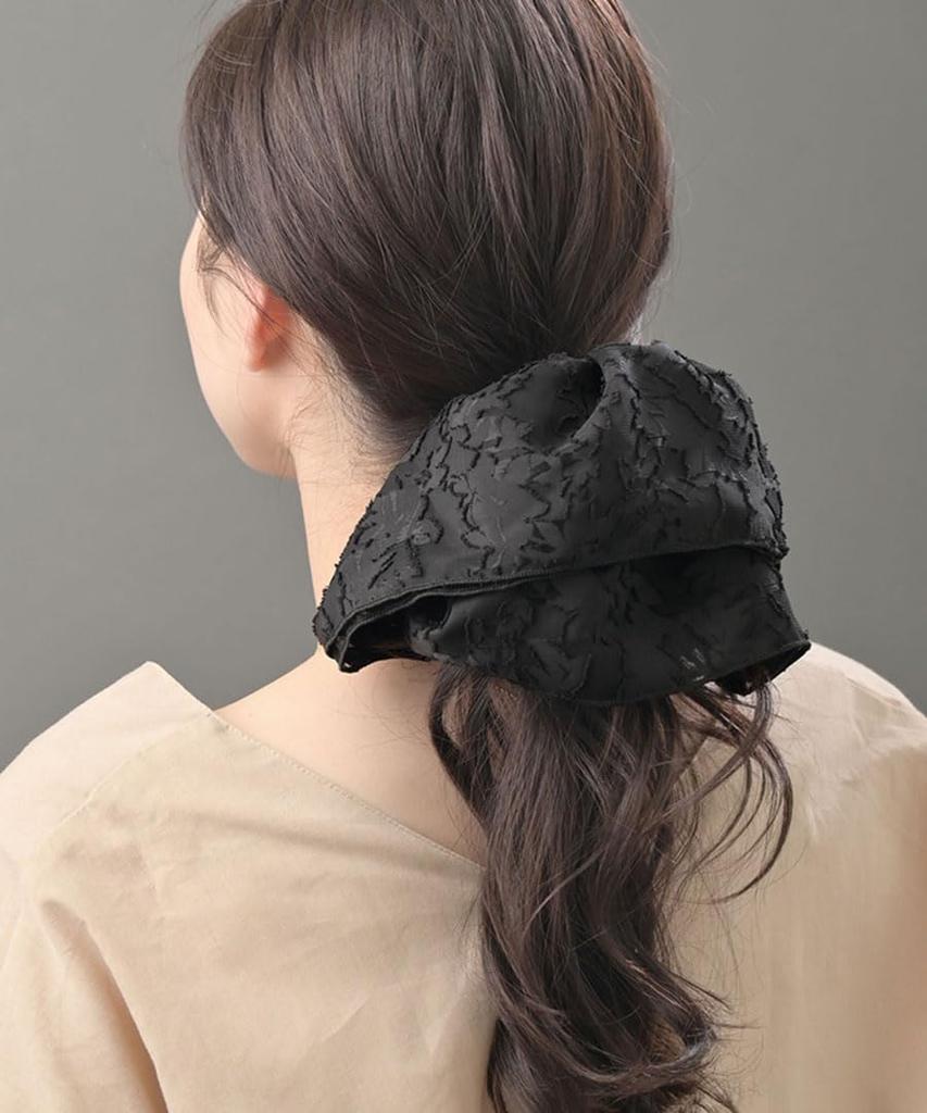 VINGTAINE Jacquard Chiffon Adult Hair Adds Easy Hair Hair Scrunchie, Large, Accessory, Volume, Accent, Styling, Tie, Women's, HS-211