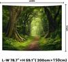 Wald Tapisserie Naturlandschaft Wandteppiche Grüne Baum Tapisserien Nebelwald Wandkunst Dschungel Szenerie Tapisserie Wandbehang für