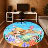1pc mermaid ocean Round Chair mat Area Rug - Non-Slip, Floor Mat for Office, Bedroom, and Indoor Decor c1125417