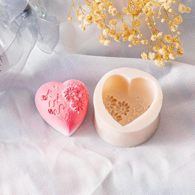 Schokoladenbonbon Silikonform Blume Herz Schleife Schokolade DIY Form 3D Hochzeit Kerzendekoration Zuhause Küche Backwerkzeuge