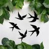 Black Swallow Silhouette Wall Hanging for Indoor/Outdoor Decor in Living Room or Bedroom