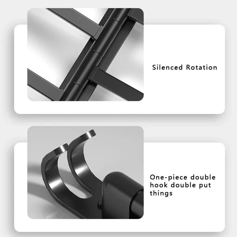 180°Rotating Suction Cup Towel Rack Wall-mounted Multi-pole Bathroom Towel Pole Foldable 2/3/4/5 Towel Bars Toilet Towel Rod
