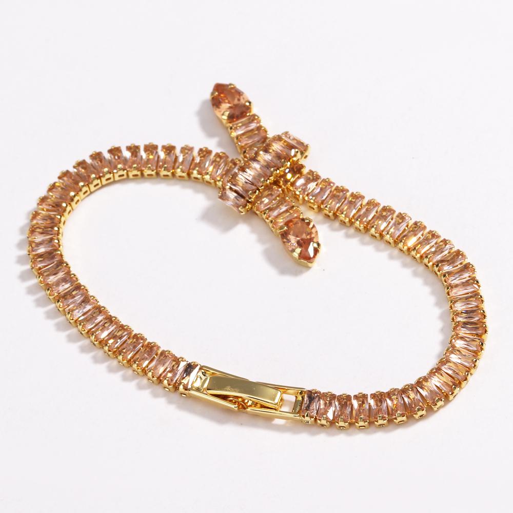 NEW Fashion Zirconia Tennis Bracelet for Women Crystal Charm Designer Tennis Thin Chain Bracelet on Hand Wedding Jewelry