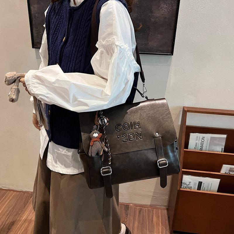 Retro large-capacity backpack bag women's new casual fashion shoulder bag premium travel backpack