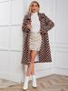 2023 Women's Mid-Length European & American Faux Fur Plaid Coat