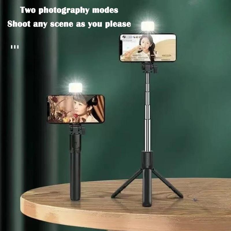 Wireless Bluetooth Selfie Stick Tripod Stand with Fill Light Remote Shutter For iPhone Samsung Xiaomi Live Phone Holder Tripod