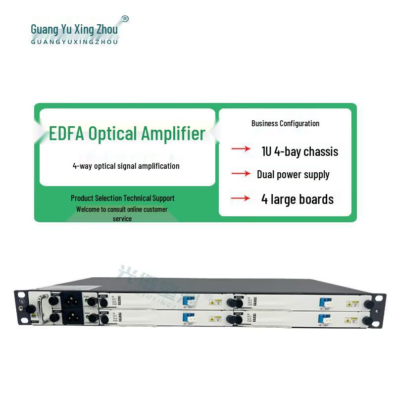 

GY-E5400 EDFA Optical Fiber Amplifier with Dual Power & 4-Channel Extender