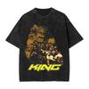 Anime Tekken Vintage Washed T Shirt Mens Women Cotton Tee Harajuku Streetwear Oversized Casual Summer ONeck Loose Short Sleeve