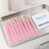 Stainless Steel Eyelash Extension Tweezer Anti-static Makeup Tool Professional Fiber Tip  Women