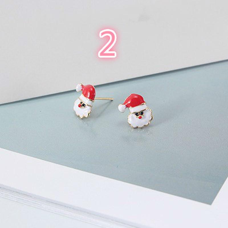 8 Styles of Stylish Women's Alloy Christmas Tree Earrings Christmas Gift Earrings.