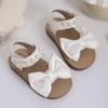Girls' Bowknot Flat Sandals Soft-Sole Pearl Beach Shoes for Toddlers & Young Children Cute Elegant Girls Shoes Kids Shoes