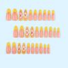 3D Yellow Wave French Carved Nail Art - 30 High-End Wearable Tips