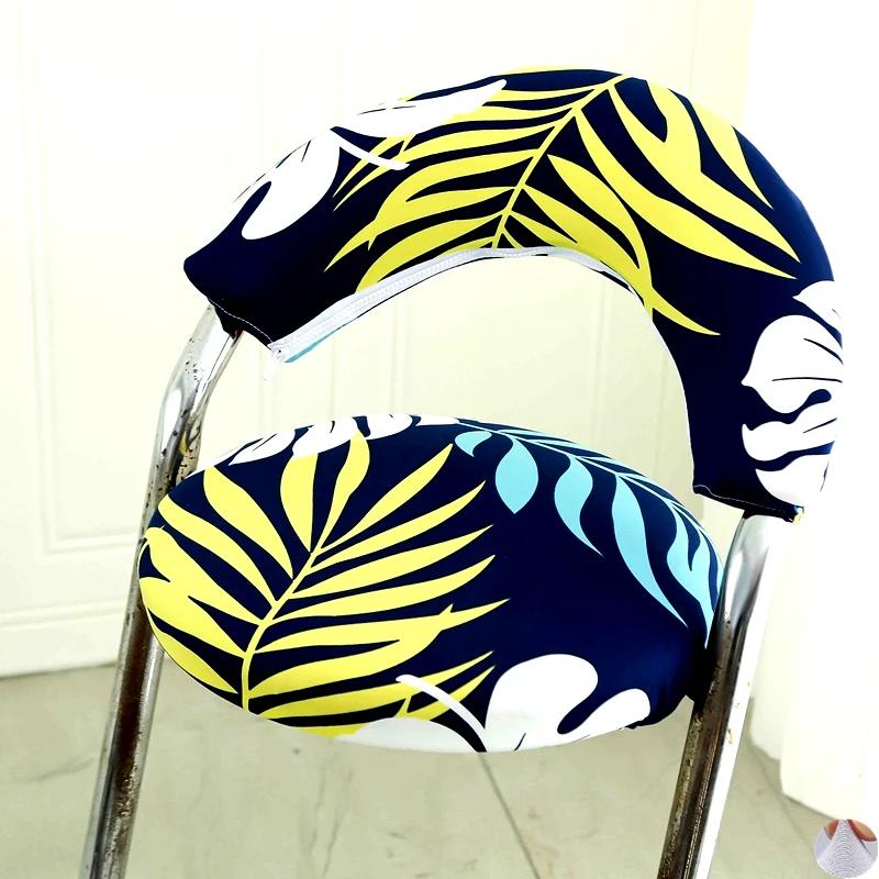 Split Low Back Chair Cover Corn Velvet Solid Color Simple Elastic Modern Home Decor Chair Dust Protect Cover Office Stool Covers