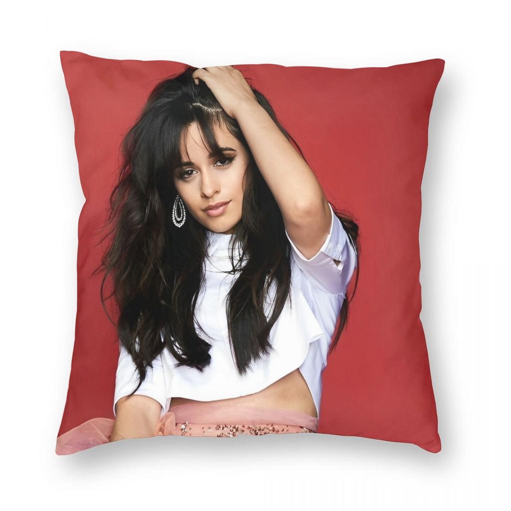 Singer Camila Cabello Pillowcase Printed Polyester Cushion Cover Decoration Pillow Case Cover Seater Zipper 18''