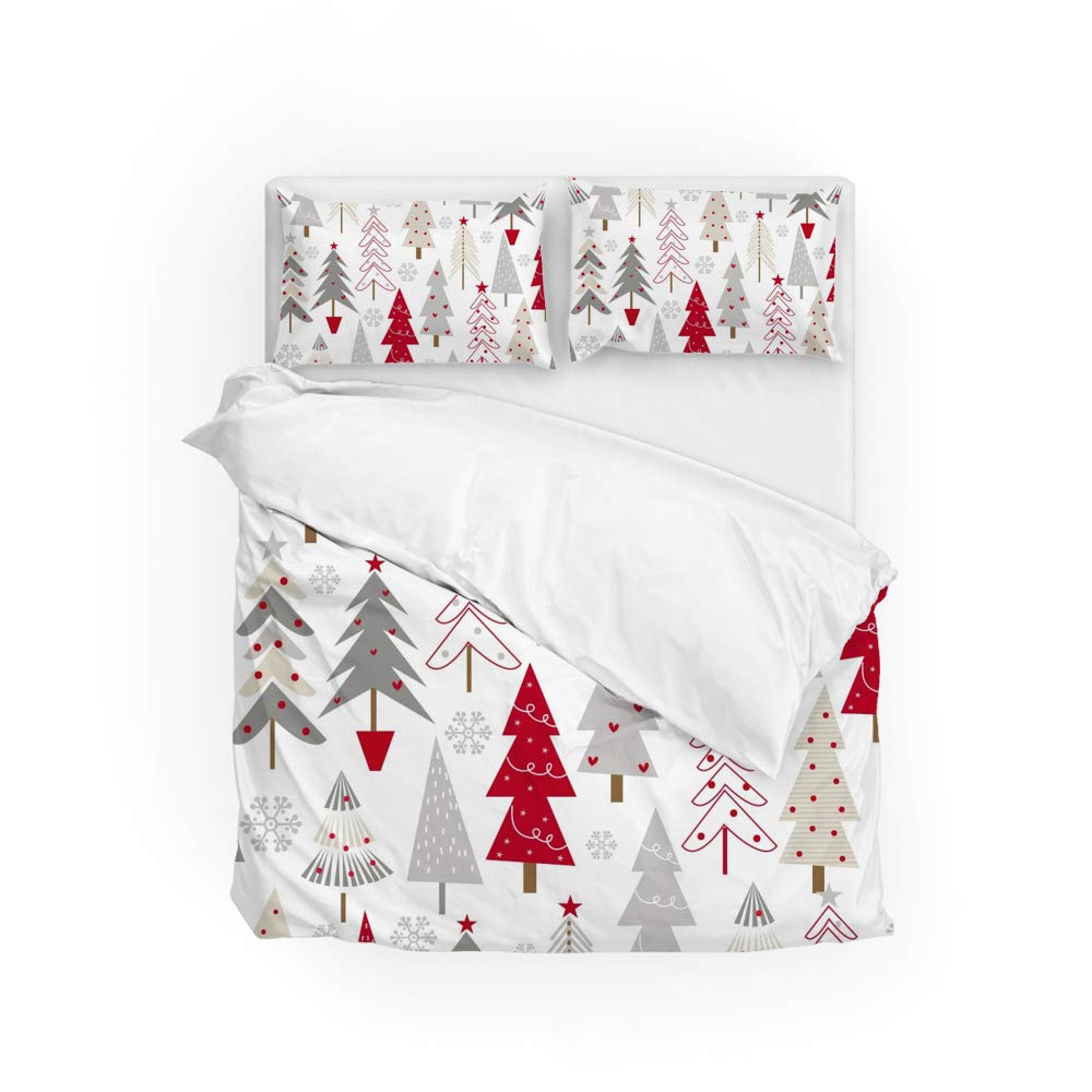 

Christmas Tre Bed Soft Duvet Cover Set Warm plus Cozy Christmas Tre Patern Soft Duvet Cover Set Suitable for Children Kids Adult Peoples Bed Comfortab 100*200cm Single