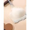 Women's Black Wireless Seamless Bra with Heart Detail Comfortable Push Up Bralette