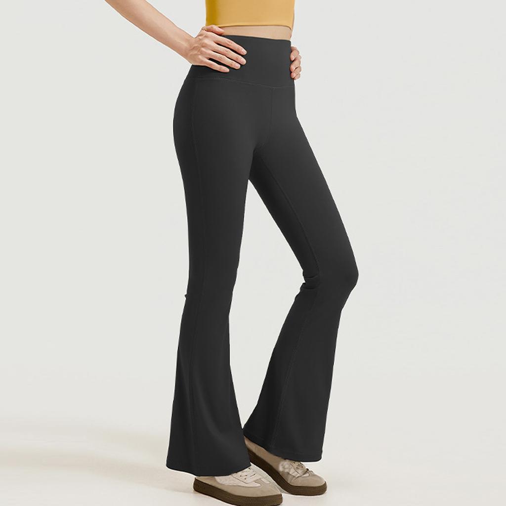 Womens Pants Casual  Pants With Pockets Pull On Flare Slacks High Waist Stretchy Trousers