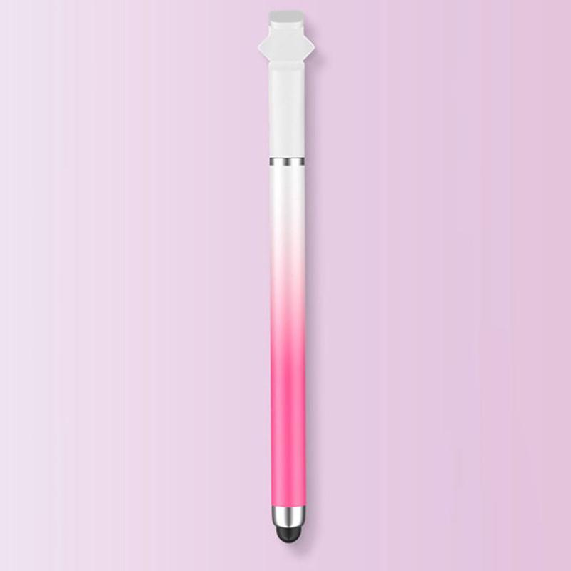 

3 в 1 стилус для планшета, мобильного телефона, емкостный сенсорный карандаш для Android-телефона, чехол для карандаша с подставкой розовый