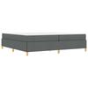 Bed Frame with Mattress Dark Gray 200 x 200 cm Fabric