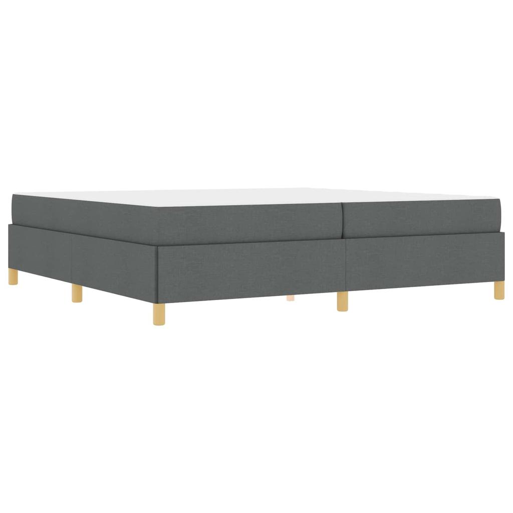 Bed Frame with Mattress Dark Gray 200 x 200 cm Fabric