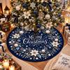 Poinsettia Flower Christmas Tree Mat Snowman Christmas Decorations Tree Base Blanket Holiday