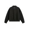 Unisex Retro Style Leather Jacket Oversized Fit Solid Color Casual Outerwear