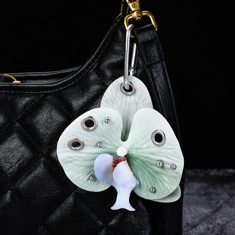 Милый Искусственный Цветок Фаленопсис Брелок Креативный Изысканный Украшение для Рюкзака Подарки Разноцветный Искусственный Цветок Брелок