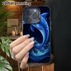 Phone Case: 2D Flat Design, Suitable for iPhone 18 17 16 15 14 13Pro In Rainbow Silver, Couple Style, Starlight Dolphin, Christmas and Halloween Gifts