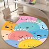 1pc Happy Birthday Office Round Area Rug, Indoor Mat Suitable ForOffice, Under Office Chairs Bedroom Living Room Home Decor D024