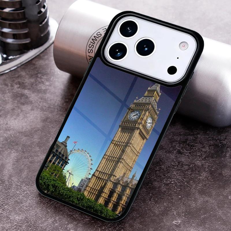 London Red Bus Big Ben Phone Case for iPhone 17 16 15 Pro Max Air 14 13 12 11 Plus Shockproof Capa Cover