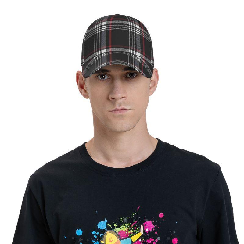 GTI Tartan Plaid Print Sandwich Baseball Caps Snapback Hats Daily Bucket Cap Unisex Hip Hop Cap Retro Sun Visor Peaked Cap