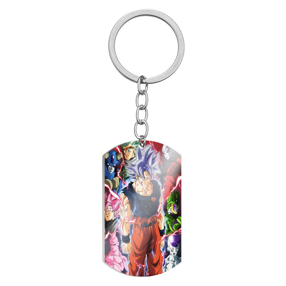Anime Dragon Ball Son Goku Character Super Saiyan Cartoon Keychain Pendant Backpack Decoration Holiday Gift