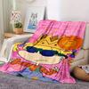1pc Flannel Blanket, Crown,Sunglasses,Rugrats Pattern Printed Blanket, Sofa Bed Sofa Car Office Camping Travel Warm And Comfortable Soft Bla