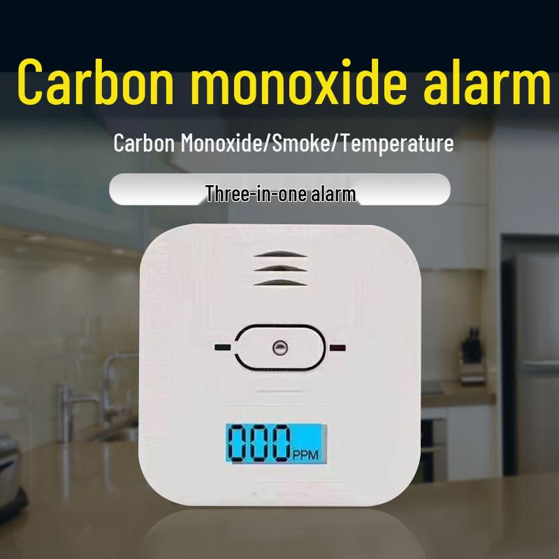 Carbon Monoxide, Smoke, and Temperature 3-in-1 Home Gas Leak Alarm