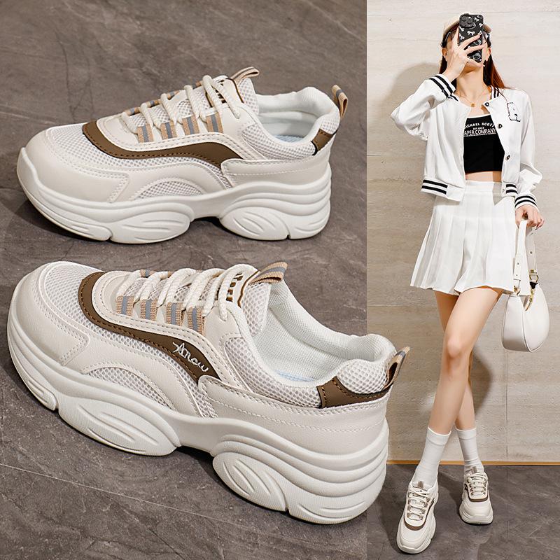 Fashion Women Casual Sport Shoes Apring Autumn Lace-up Breathable Vulcanized Shoes Outdoor Comfortable Soft-soled Trainers Mujer