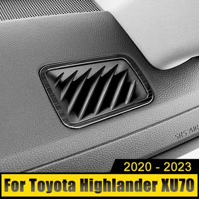 Stainless Car Center Console Air Conditioner Vent Outlet Cover Trim Fit For Toyota Highlander XU70 2020 2024 2024 2024 Hybrid