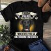 Black Labrador T-Shirt: Personal Stalker Lab Mom Gift