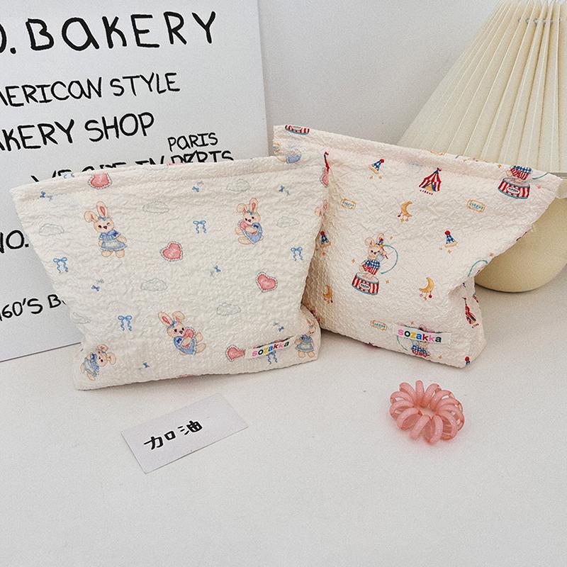 Cute Little Bear Rabbit Makeup Bag Portable Women Storage Bag Travel Large Capacity Cosmetic Organizer Pouch