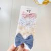 4Pcs/Set Floral Hair Clip Girl Cute Bow Flower Lace Trimming Headwear Cartoon Hair Clips Hairpin Headdress Hair Accessories Set
