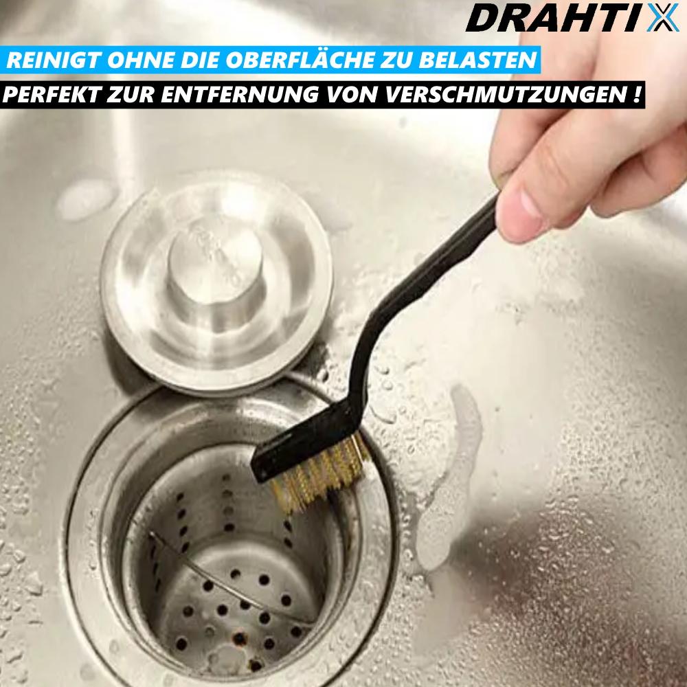 DRAHTIX Mini Wire Brush Set Brass Brush Nylon Stainless Steel Brush [Set of 3]