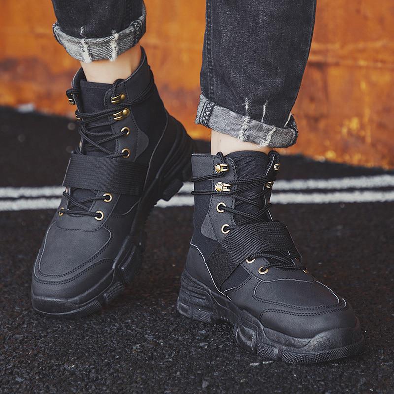 Botas de invierno de calidad Para hombre Botas de trabajo cálidas Encaje  hasta Botas de desierto para hombre Zapatos redondos de punta alta comprar  a buen precio — entrega gratuita, reseñas reales