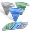2PCS Mini Foldable Funnel Silicone Collapsible Portable Funnels for Fuel Hopper Beer Oil Bottles Funnel Kitchen Accessories Tool