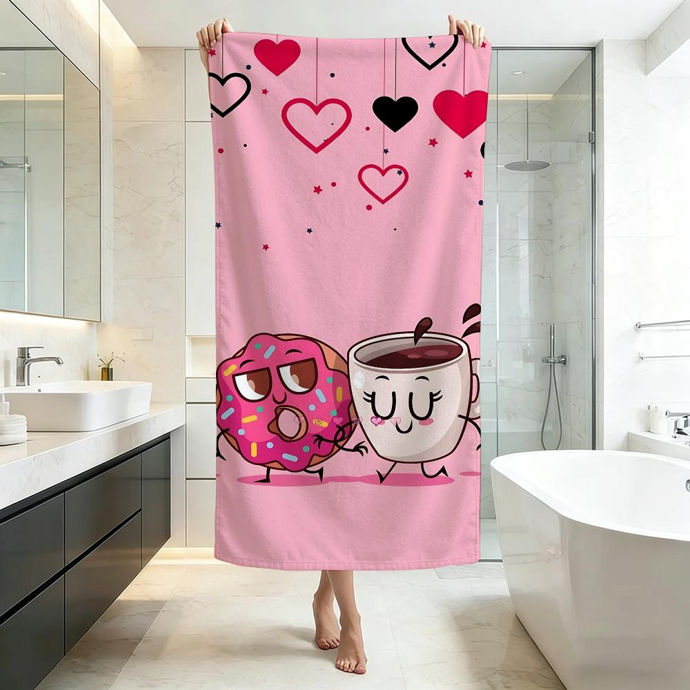 Sweet D-Donut FriendsS Towel Five-Star Hotel Quality Eco-Friendly Ultra Soft Thick Towels & Beach Towels